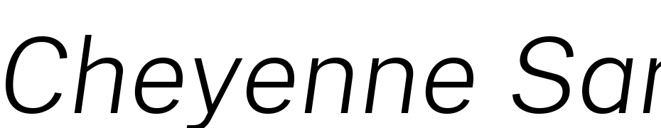 Cheyenne Sans Extra Light Italic Font Download Free